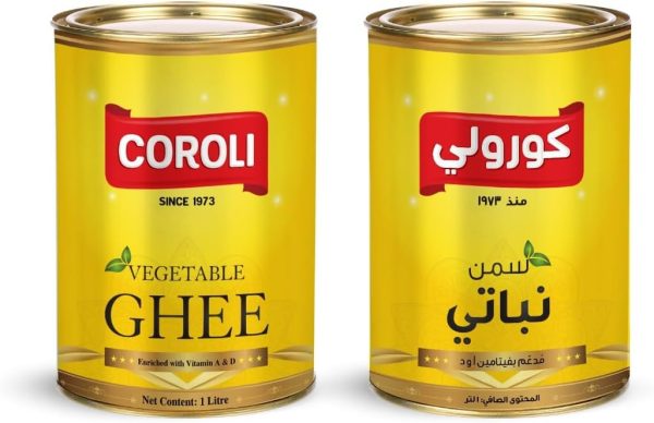 Coroli Vegetable Ghee - Enriched with Vitamin A & D - Healthy Cooking Oil - Halal Certified - 1 Liter
