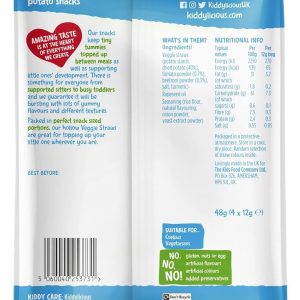 Kiddylicious Cheesy Veggie Straws - Delicious Finger Food Kids Snack - Gluten Free - Suitable for 9+ Months - 4 Packs (4x12gm) - Image 5