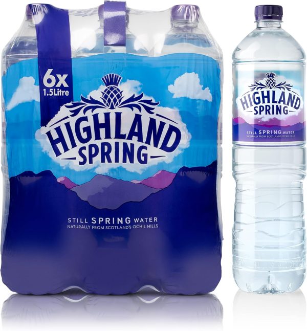 Highland Spring Still Spring Water - 1.5 Litres (Pack of 6)