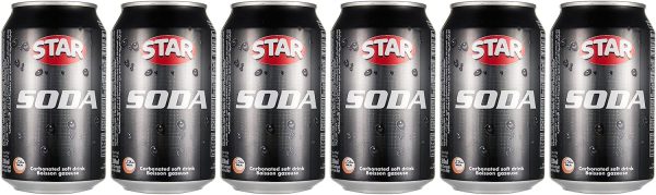 Star Soda Carbonated Soft Drink Can with Tray 6 Pieces 330 ml Promo Pack, 1980.0 millilitre, 1